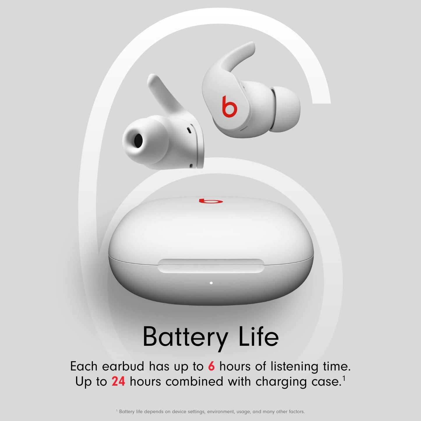 Beats Fit Pro True Wireless Bluetooth Noise Cancelling in-Ear Headphones - White