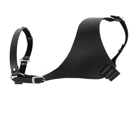 Mens Black Leather Armors Suspenders Shoulder Strap Body Chest Harness Chain Belt Adjustable Gay Punk Clubwear Costume