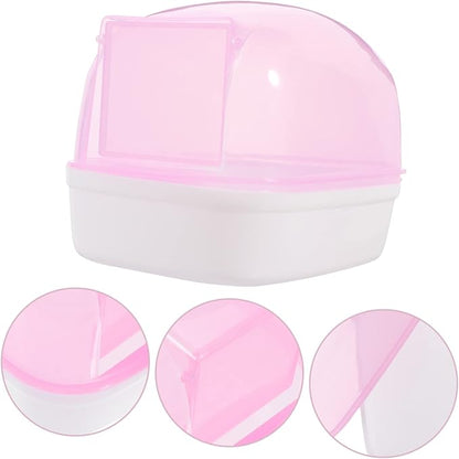 UPKOCH 2pcs Automatic Door Opening Hamster Bath Box Plastic Hamster Tub Household Container Pet Accessory