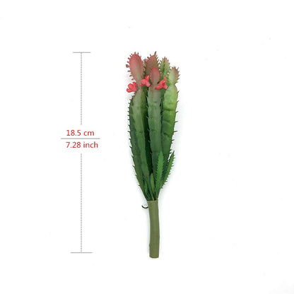 EBUYOM 2 PCS Mini Artificial Succulents Plants Unpotted Faux Cactus Fake Succulent Bouquet Arrangements Faux Plants DIY for Garden Decor Home Decoration Greenery Set (Mini Cactus)