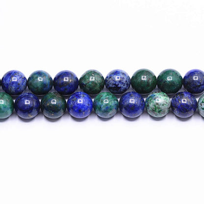 PLTbeads Natural Gemstone Loose Beads Smooth Round Approxi 15 inch DIY Bracelet Necklace for Jewelry Making (6mm, Chrysocolla)