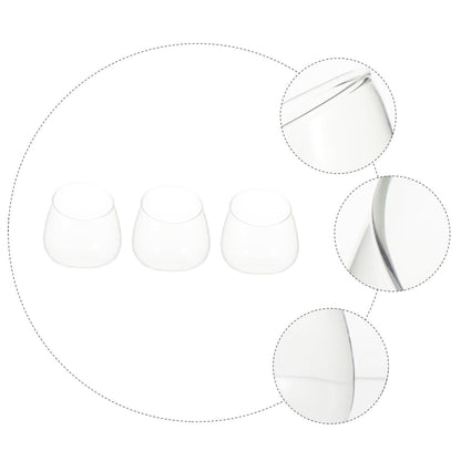 HOMOCONO 3pcs Slant Cut Glass Micro Landscape Bottle Ecological Terrarium Vase for Succulent Plants Desktop Tabletop Decoration