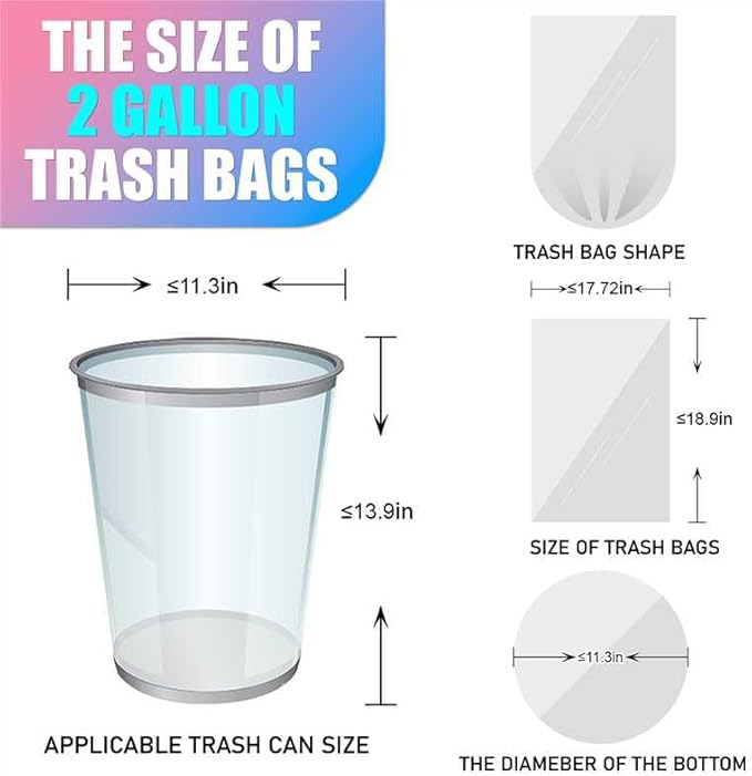 300 Count 2 Gallon Trash Bags