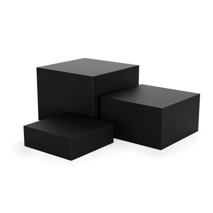 NEETBU Metal Display Stands for Buffet Table - Black & White Cake Risers, Cupcake Stand for Wedding, Party, Catering Supplies, Elegant Food Risers for Displaywith 3Pcs Hollow Bottoms 6''x7''x8''