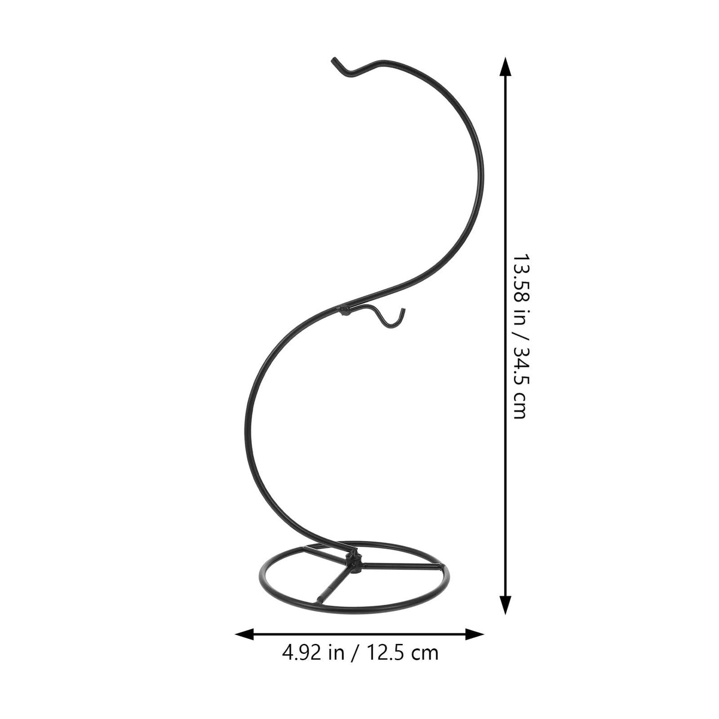 Toyvian 2pcs S-shaped Air Plant Stand Hangers 14x34.2cm Iron Wire Decorative Hanging Hook for Terrarium Display, Glass Globe Holder, Seasonal Ornament Display and Tabletop Art Craft Decor