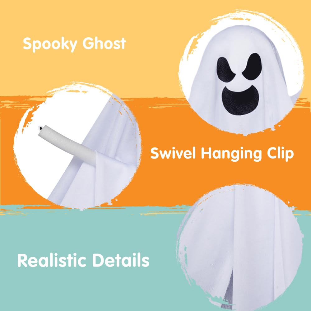 JOYIN 3 PCS Halloween Party Decorations 27.5" Hanging Ghosts, Cute Flying Ghosts for Front Yard Patio Lawn Garden Party Décor and Holiday Decorations
