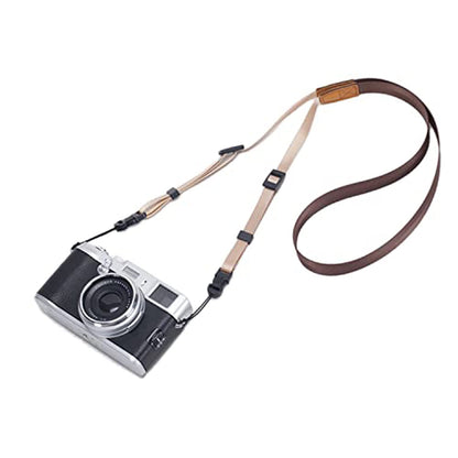 AOLLCCAE Universal Adjustable Slim Shoulder Sling Neck Strap for All Camera DSLR SLR (Coffee Brown)
