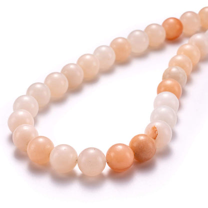 BEADIA Natural Pink Aventurine Jade Stone Round Loose Semi Gemstone Beads for Jewelry Making 10MM 38PCS