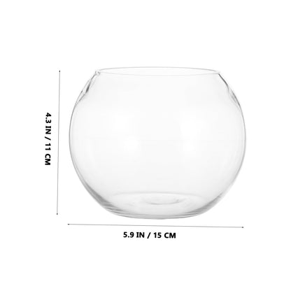 Yardwe 15cm Glass Bubble Bowl Vase Hydroponic Planter for Air Plants and Moss, Round Glass Terrarium Container for Home Décor and Wedding Centerpiece