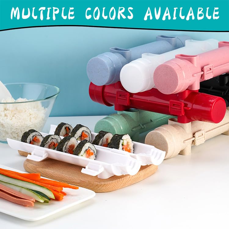 SmileTools Sushi Making Kit, 22 in 1 Sushi Roller Sushi Maker Kit with Bamboo Sushi Rolling Mats, Bazooka, Chef's Knife, Chopsticks, Sauce Dishes, Rice Spreader, Avocado Slicer, Guide Book