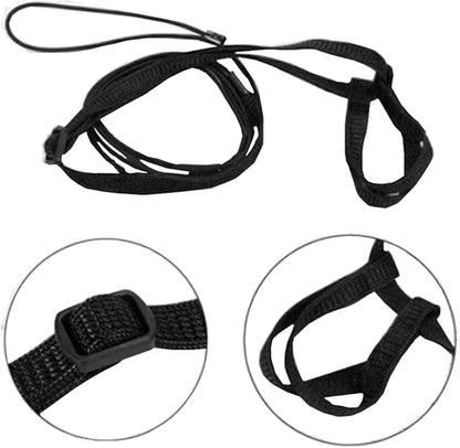 Adjustable Birds Harness and Leash Parrot Harness Leash Training Supplies Pet Anti-bite Outdoor Flying Rope for Conures Budgerigar Lovebird Cockatiel Mynah (S, Black)