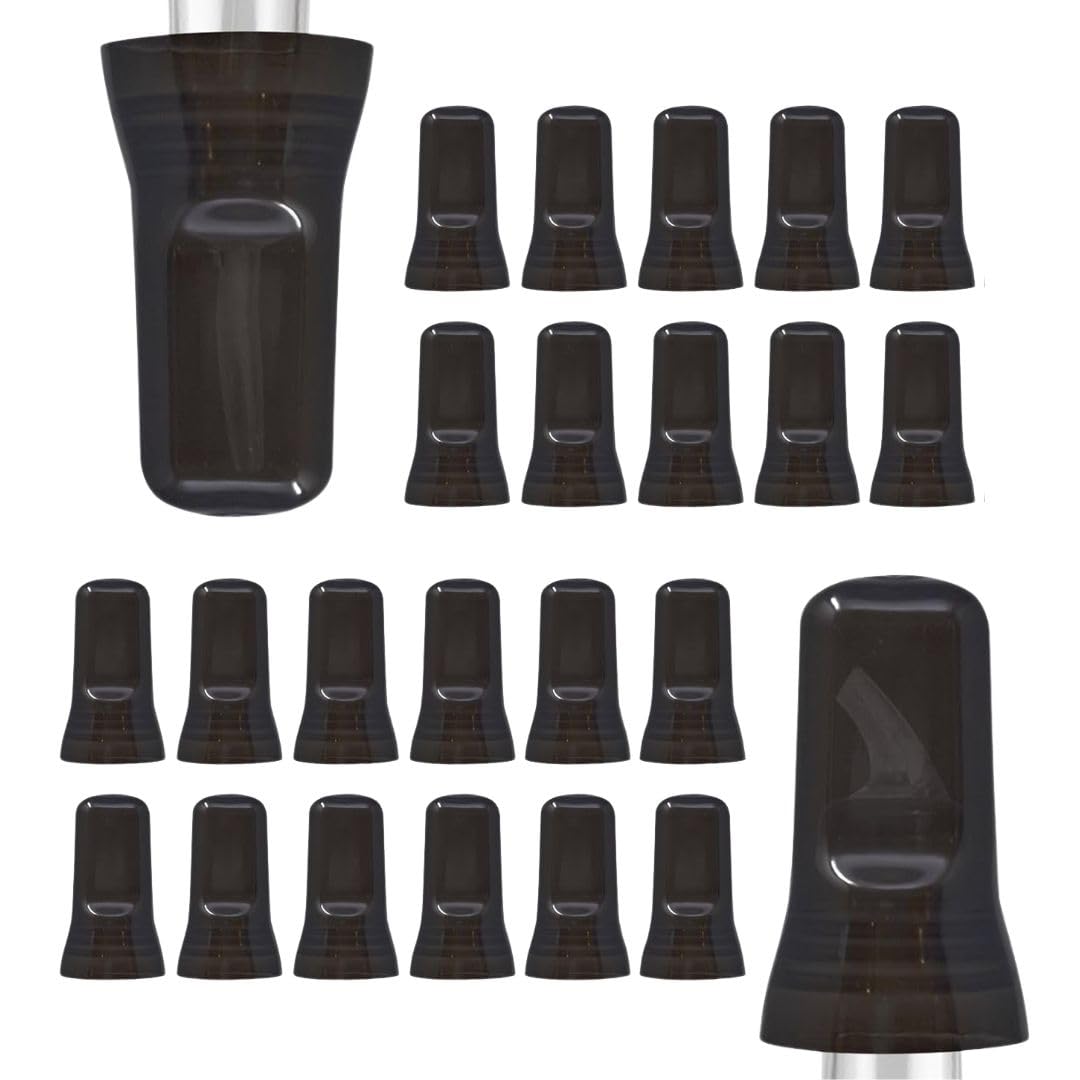 Esatto 24 Pieces Pour Spout Covers - Liquor Bottle Toppers Black, Universal Bottle Pour Dispenser,Liquor Bottle Covers Bottle Cover Dust for Home Kitchen Tools Supplies