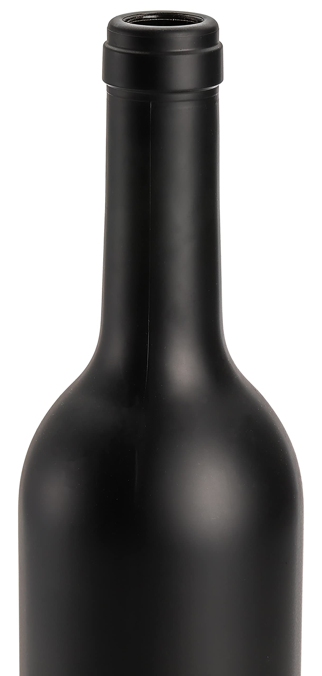 Yesland 4 Pack Empty 750ml Black Matte Coated Glass Wine Bottles with Cork - Bordeaux Style for Home Decor & Bottle Tree, 4 Sizes