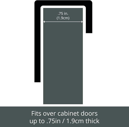 mDesign Steel Hanging Cabinet Storage Organizer Holder for Kitchen, Pantry - Holds Plastic, Sandwich, Garbage, Grocery and Trash Bags; Wrap, Foil, Pack - Spira Collection - Chrome