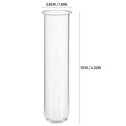 Zerodeko 5pcs Glass Test Tube Vases Set 2.5x3x11cm Floral Water Tubes Hydroponic Propagation Station for Small Plant Terrariums and Home Décor