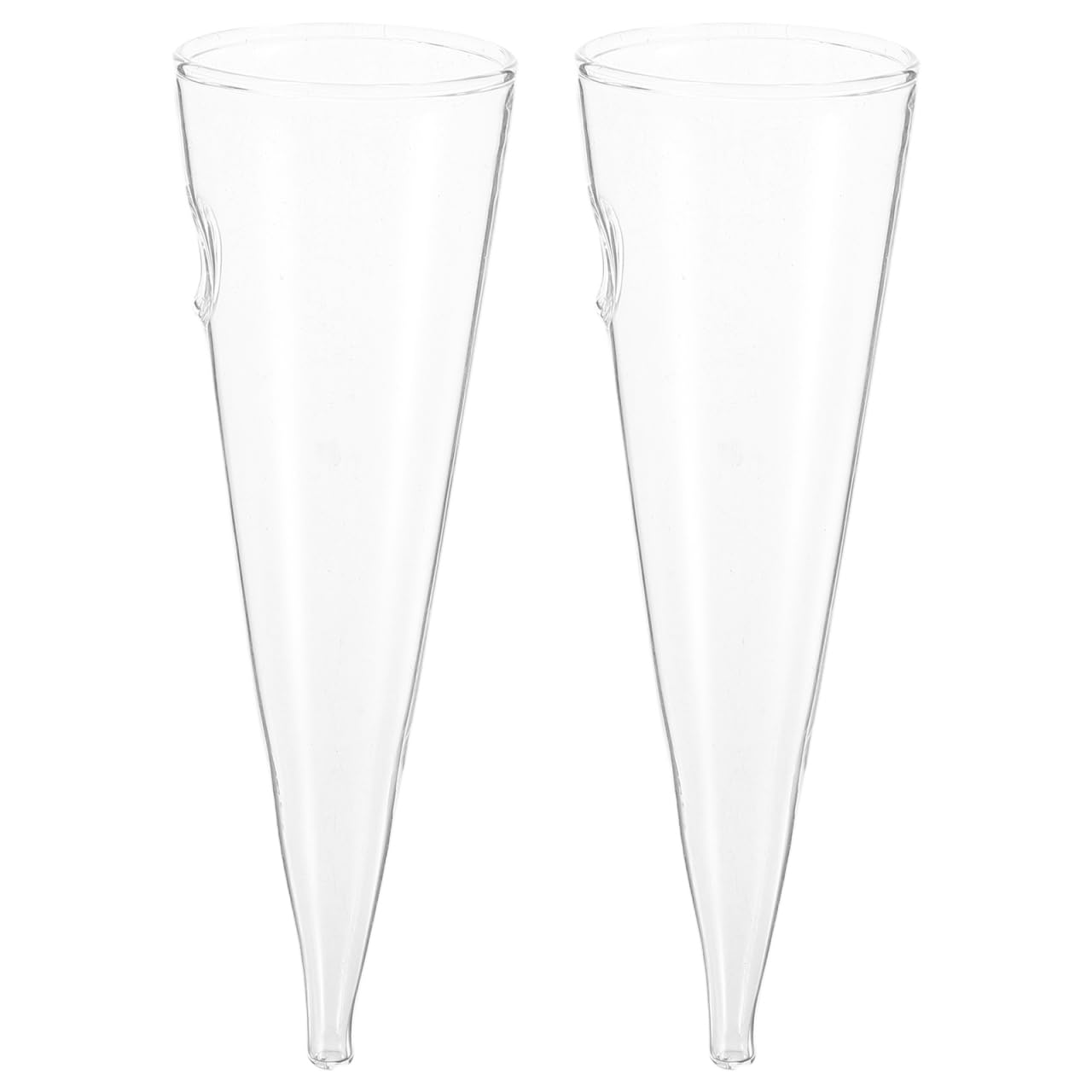 BESTOYARD 2 Piece 6.29 Inch Transparent Glass Hanging Wall Vases Hydroponic Terrariums for Flowers Ideal Home Office Balcony Indoor Decor