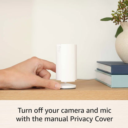 Ring Indoor Cam (newest model) — Home or business security in 1080p HD video, White