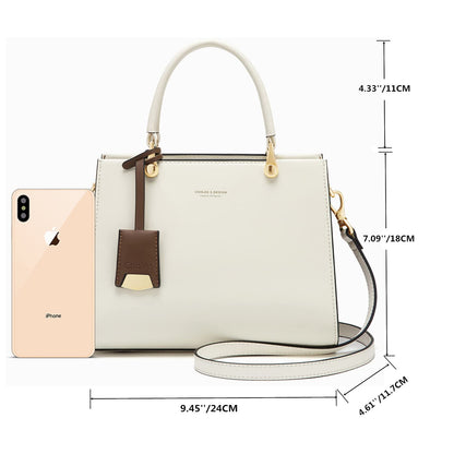 Cnoles Handbags for Women Fashion Leather Tote Shoulder Bags Ladies Handle Satchel Purse Brown