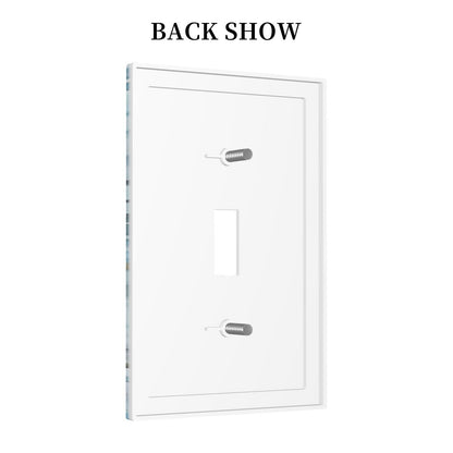 OILbiexn Decorative Light Switch Cover Blue Sea Animal Sea Turtle Seaweed Ocean Plant 1 Gang Wallplates Single Toggle Outlet Covers Switch Plate Electrical Faceplate for Bathroom Bedroom Decor