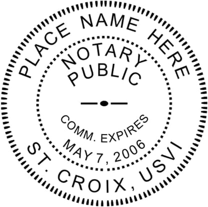 U.S. Virgin Islands Round Notary Embosser | Official State Embosser | Official Seals | Meets State Specifications (Virgin Islands, Round Embosser)