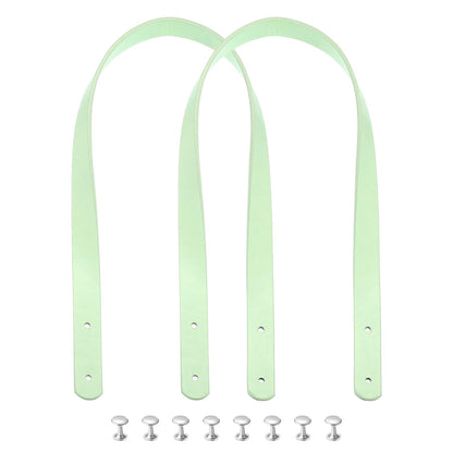 MECCANIXITY 2pcs 24 Inch (60cm) PU Leather Purses Straps Handbag Belt Band Bag Handle for Purse Wallet Tote Making, Light Blue