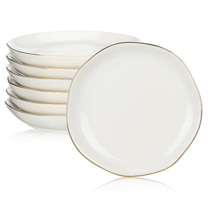 Shappy 24 Pcs Ceramic Ring Dish Bulk 4.5 in Small Jewelry Tray Porcelain Trinket Dish for Women Wedding Birthday Gifts(4.5 Inch,Round)
