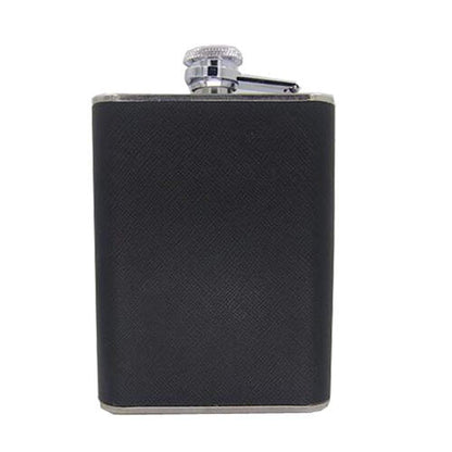 Colorsheng 5 oz PU Leather Wrapped Stainless Steel Flask Liquor Alcohol Bottle Holder with Built-in Cigar Case and Funnel Set for Man Woman