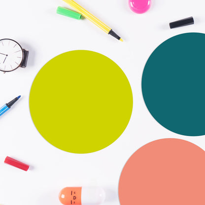 Lincia 24 Pack Colorful Dry Erase Dots Circles Spots for Classroom Table 10.5 Inch Removable Vinyl Desktop Stickers Spots Wall Decals for 100th Day of School Teacher Students Home (Retro Colors)