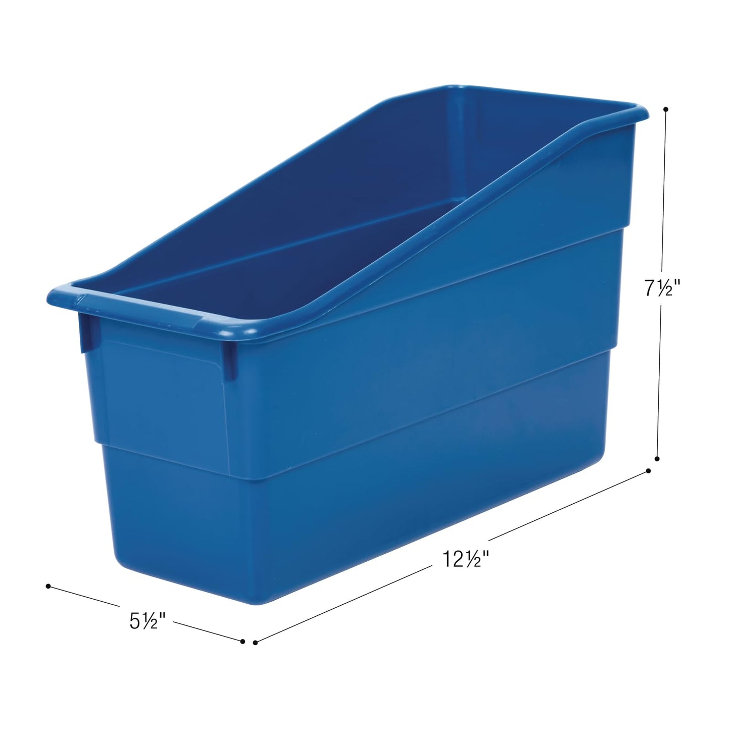 Really Good Stuff Durable Book and Binder Holders 12 Pack, Blue - Ideal for Narrow or Vertical Storage Needs - Book, Magazine, File Folder, and Binder Holders - Classroom Organization Made Easy