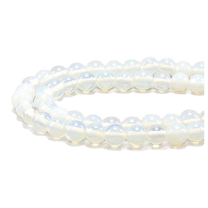 Cherry Tree Collection | 100PCS 6mm Opalite Round Beads for Jewelry Making | Includes Storage Box, Elastic String, and Needles