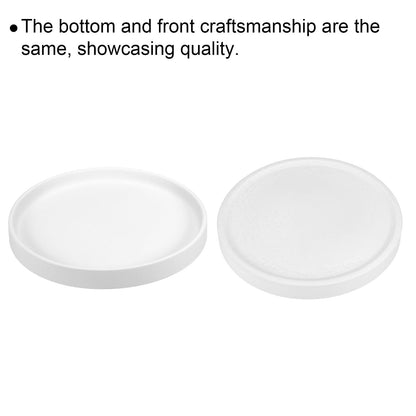PATIKIL 7.7 Inch Round Ceramic Plant Saucer, Plant Saucer Tray Flower Planter Drip Tray for Indoors Outdoors Patio Balcony, White