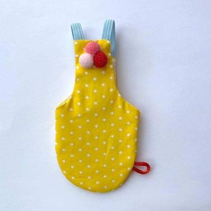 Bird Flight Suits Diapers, Parrot Flight Suits Diapers for Monk Parakeets, Cockatiels Flight Suits, Parrot Clothes, Bird Training Nappy Suit Liners Clothes (Yellow,Budgier)