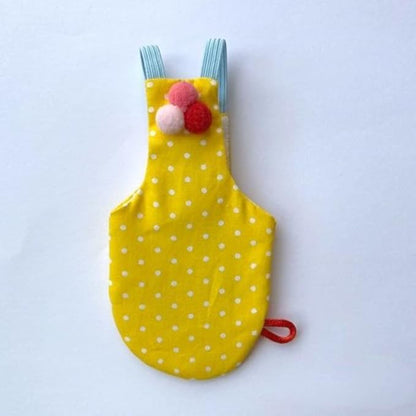 Bird Flight Suits Diapers, Parrot Flight Suits Diapers for Monk Parakeets, Cockatiels Flight Suits, Parrot Clothes, Bird Training Nappy Suit Liners Clothes (Yellow,Budgier)