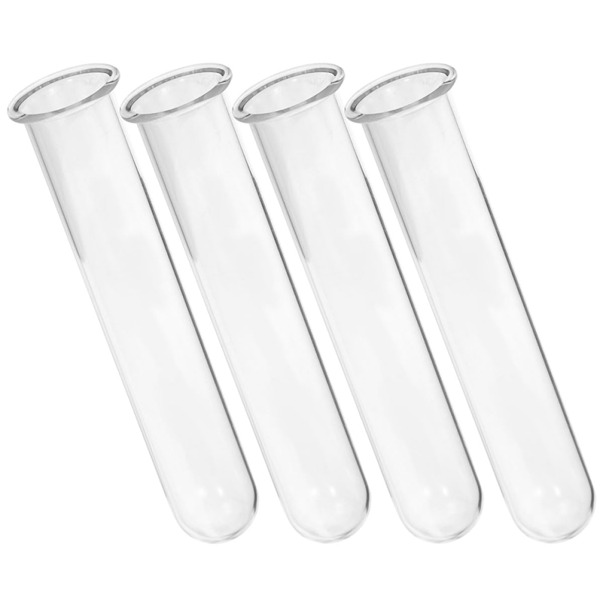 Abaodam 4pcs Glass Propagation Test Tube Vases Hydroponic Plant Tubes 2.5x3x18cm Glass Terrarium Planter for Home Office Desk Decoration