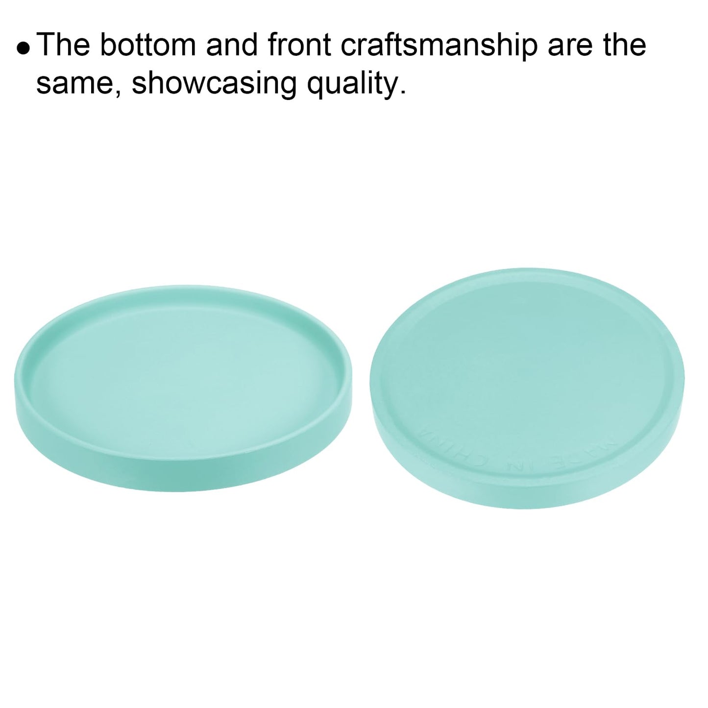 PATIKIL 7.7 Inch Round Ceramic Plant Saucer, Plant Saucer Tray Flower Planter Drip Tray for Indoors Outdoors Patio Balcony, Turquoise