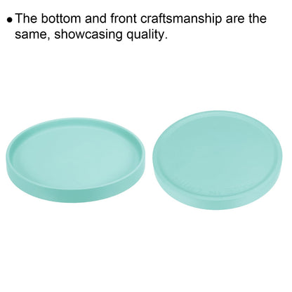 PATIKIL 7.7 Inch Round Ceramic Plant Saucer, Plant Saucer Tray Flower Planter Drip Tray for Indoors Outdoors Patio Balcony, Turquoise