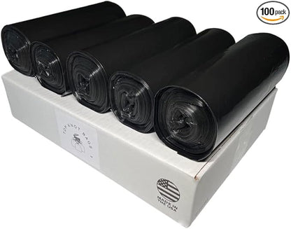 45 Gallon Garbage Trash Bag 40X46" 1.5 Mil Black 100 Count Can Liner Bulk 40