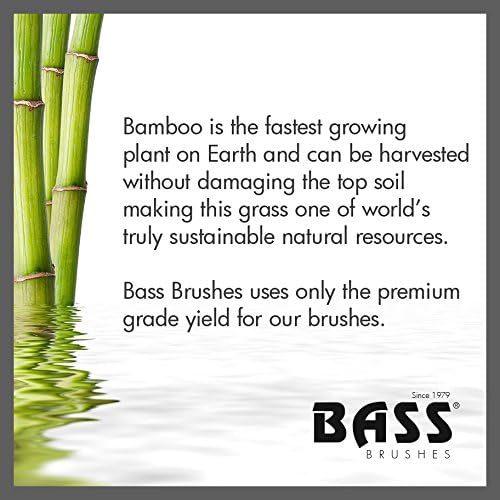 Bass Brushes | The Hybrid Groomer | Shine & Condition Pet Brush | Patented & Award Winning Pet Brush | Natural Bristle + Alloy Pin | Pure Bamboo Handle | Small Oval | Striped Finish | Model A13-SB