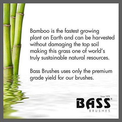Bass Brushes | The Hybrid Groomer | Shine & Condition Pet Brush | Patented & Award Winning Pet Brush | Natural Bristle + Alloy Pin | Pure Bamboo Handle | Small Oval | Striped Finish | Model A13-SB