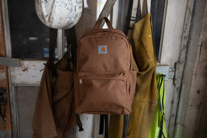 Carhartt 21L Classic Laptop Backpack, Durable Water-Resistant Pack with Laptop Sleeve, Gray