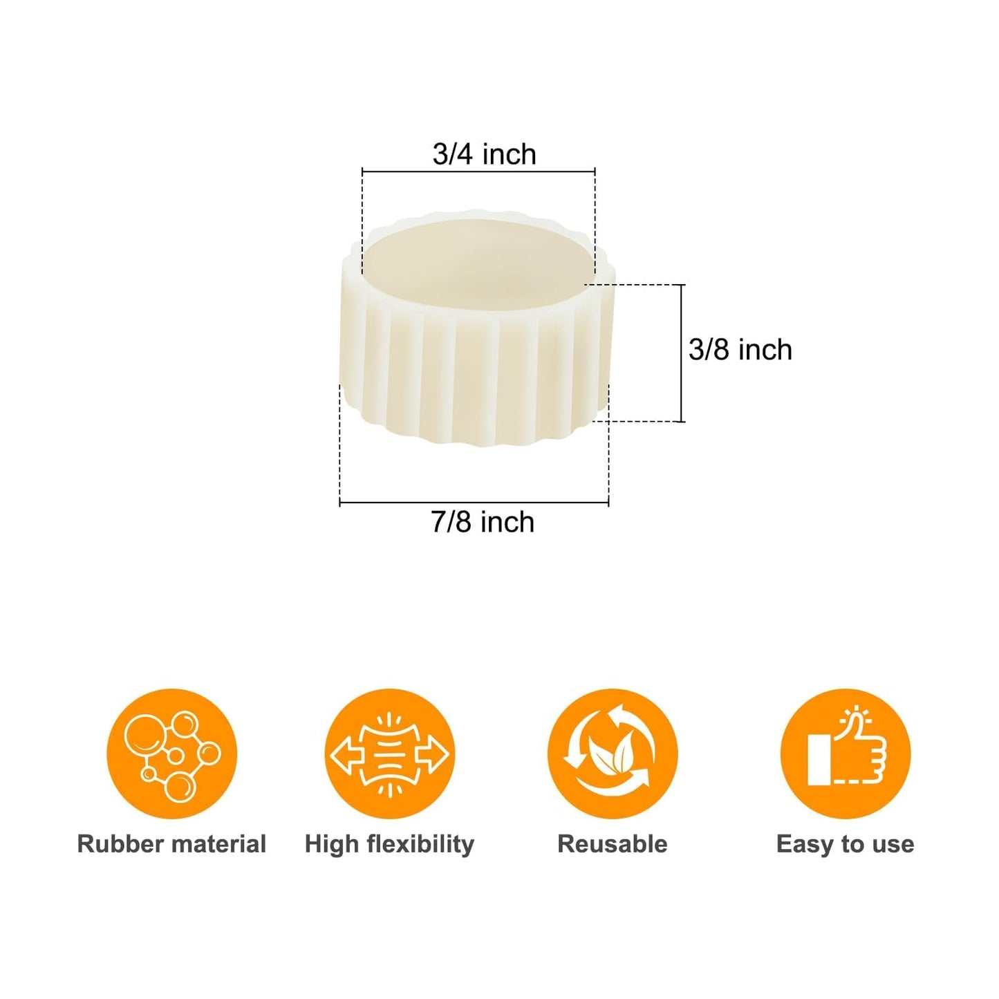 EEEKit 24 PCS Rubber Candle Grippers, Candlestick Holder Rings for Taper Candles, White Rubber Candle Grips for Weddings, Halloween, Christmas