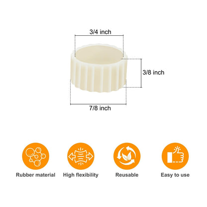 EEEKit 24 PCS Rubber Candle Grippers, Candlestick Holder Rings for Taper Candles, White Rubber Candle Grips for Weddings, Halloween, Christmas