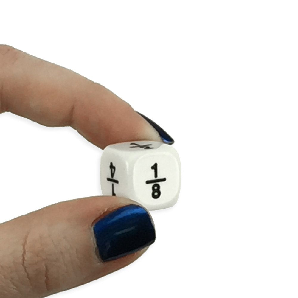 EAI Education Fraction Dice: Red/Green/White - Set of 36