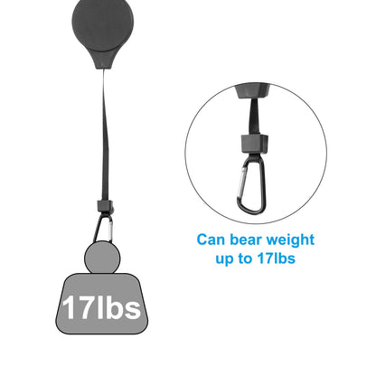 PATIKIL Plant Hanger, 12 Pcs Pulley Retractable Hanging with Ceiling Hook Indoor and Outdoor Plant Pots Holder, for Planters, Flower Basket, Bird Feeders, Black