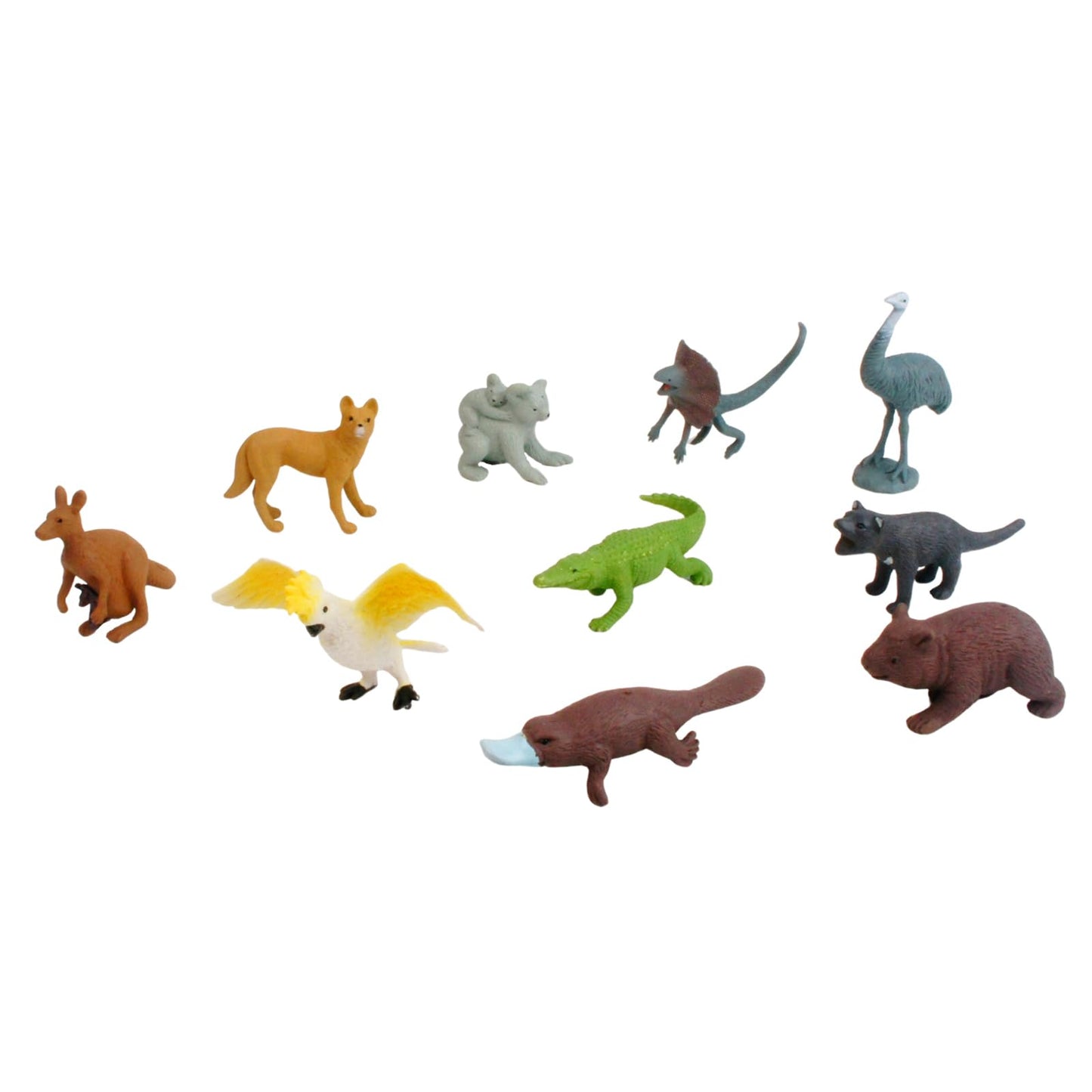 ancona Australian Animals, Spanish/English Bilingual, Montessori Preschool Memory Matching Game Box Set with Animal Figurines & 3-Part Cards, Early Education Toy