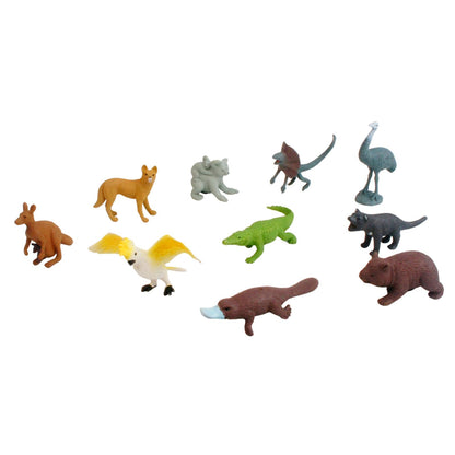 ancona Australian Animals, Spanish/English Bilingual, Montessori Preschool Memory Matching Game Box Set with Animal Figurines & 3-Part Cards, Early Education Toy