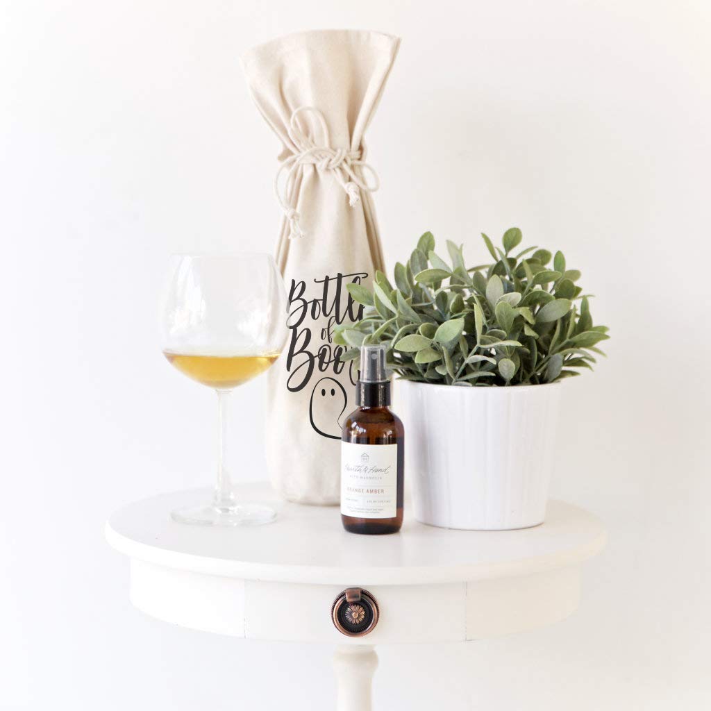 The Cotton & Canvas Co. Bottle of Boos! Halloween Wine Bag, Bottle Cover, Party Table Decoration and Holiday Gift Bag