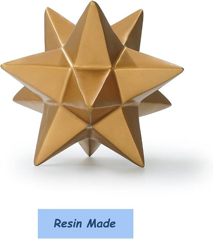 DreamsEden Golden Star Sculpture, Resin Decorative Ornaments Modern Home Decor Accent