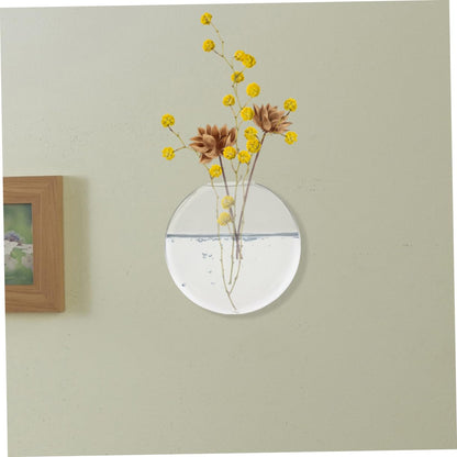 Mobestech 2pcs Glass Flower Vase Wall Mount Hydroponic Wall Plant Terrarium Decorative Hanging for Indoor Plants