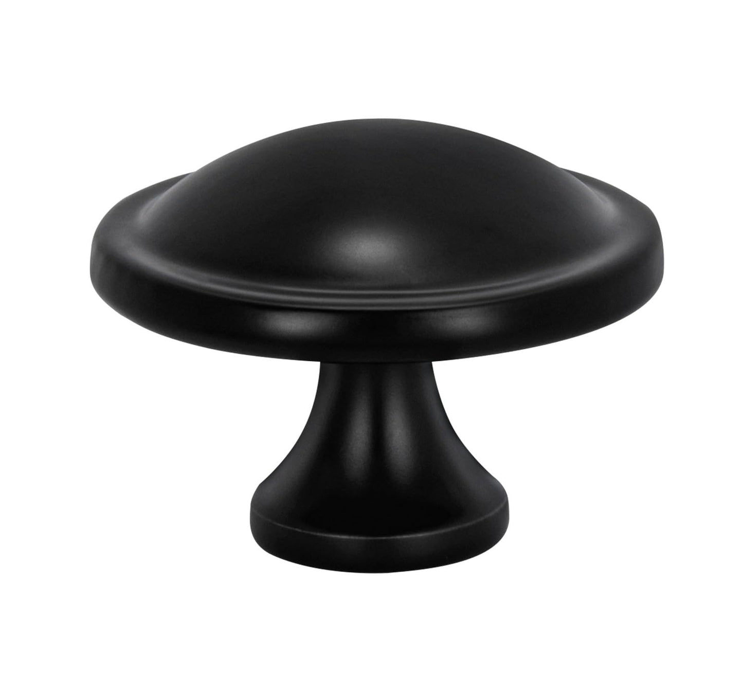 Banqin 10 Pack Cabinet Knobs Black Round Mushroom Hardware Cabinet Knob for Dresser Drawer Diameter 1-1/2 Inch